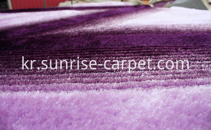 Silk 3D &4D Shaggy Rug Purple